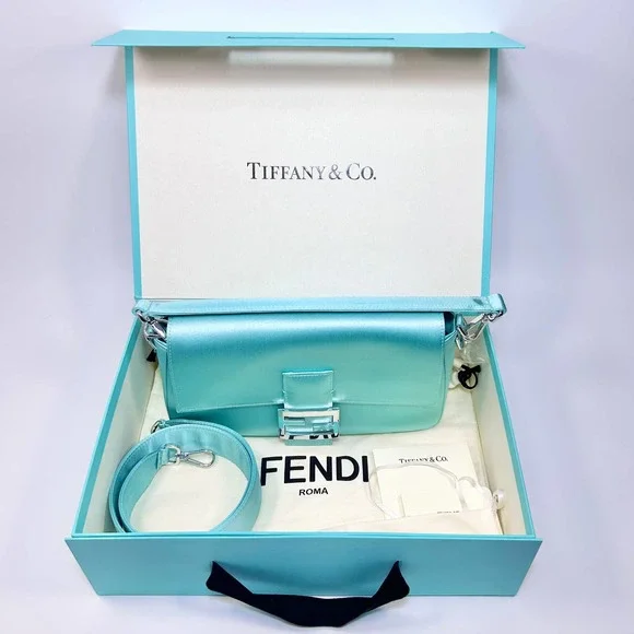 Fendi Tiffany & Co. Silk Satin Baguette - Picture 3 of 16